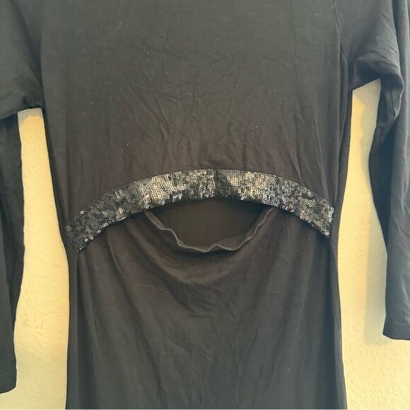 Peek-a-boo Women’s Black Dress Size Small Elegant Black Maxi Dress - Picture 6 of 12